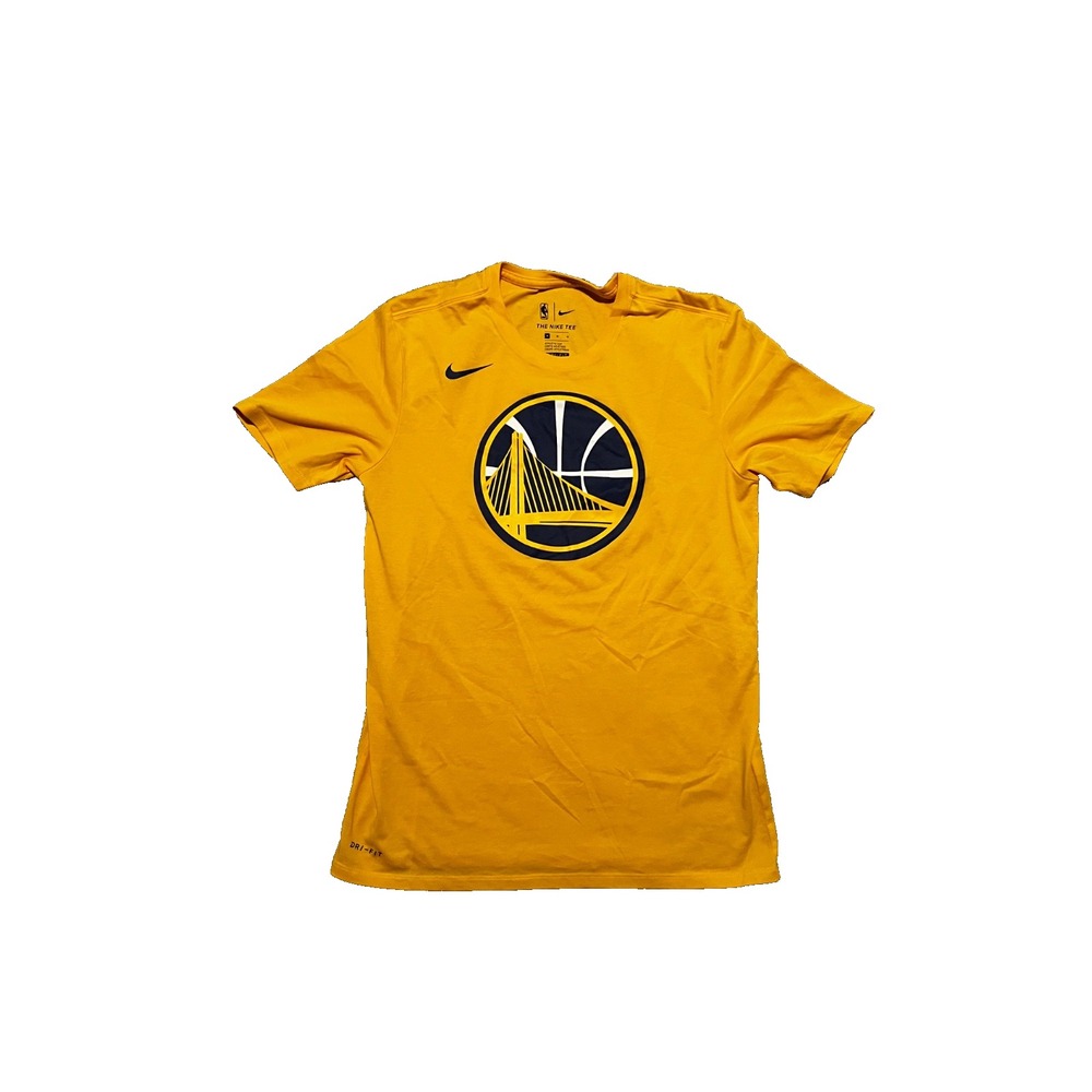 NIKE NBA Golden State Warriors Yellow Dri-fit T-Shirt 870506-728 Sz M